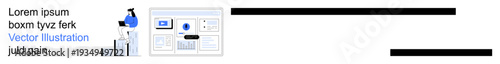 Data analytics, business growth, digital tools, performance tracking, market research, technology. Person analyzing charts with digital interface. Data analytics and business growth concept