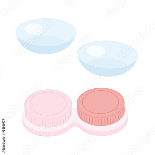 コンタクトレンズのイラスト/contact lens illustration