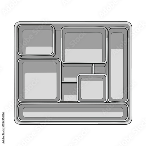 Grey wireframe template layout design