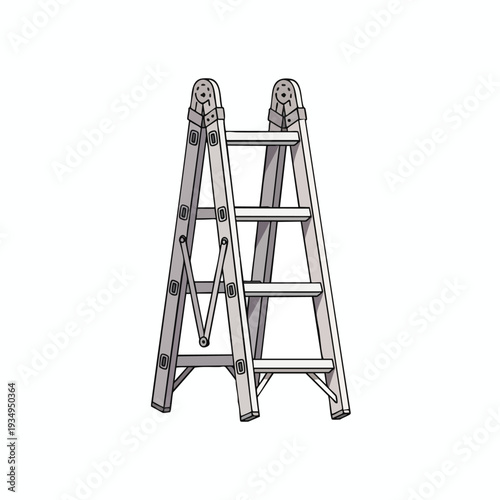 Foldable Step Ladder Illustration