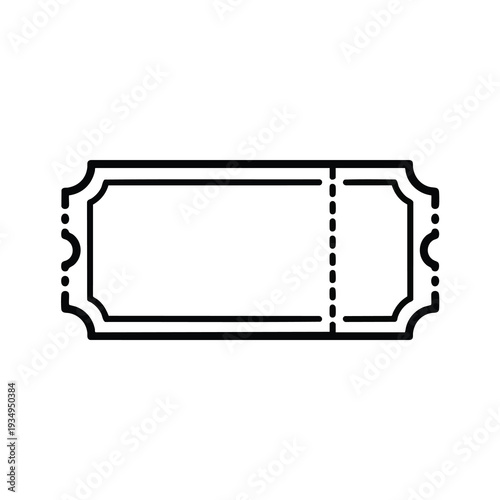 Simple Line Art Ticket Icon