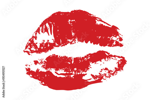 Lipstick kiss mark Romantic lip print Imprint of lips kiss Sexy lips makeup Female mouth Love symbol Design element for beauty fashion poster Valentines Day wedding