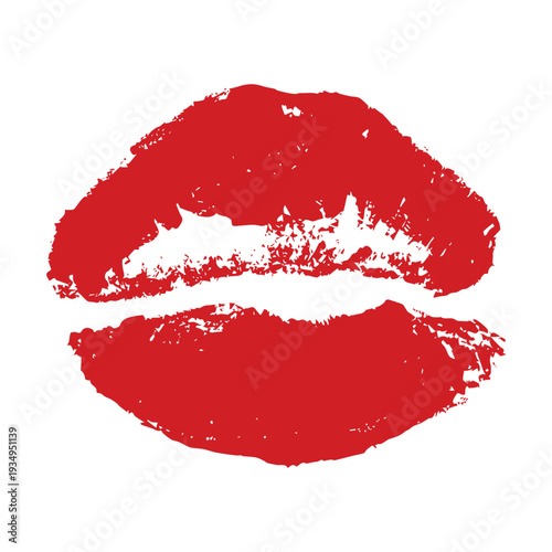 Lipstick kiss mark Romantic lip print Imprint of lips kiss Sexy lips makeup Female mouth Love symbol Design element for beauty fashion poster Valentines Day wedding
