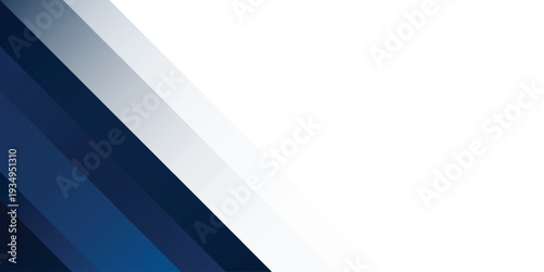 Modern dark Blue geometric gradient diagonal border Business style for presentation horizontal Background