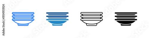 Plate Multiple Style Icon Set 