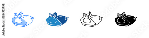 Avocado Multiple Style Icon Set 