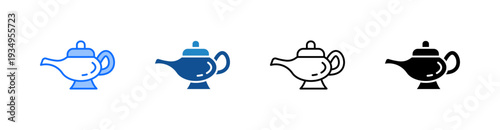 Magic Lamp Multiple Style Icon Set 