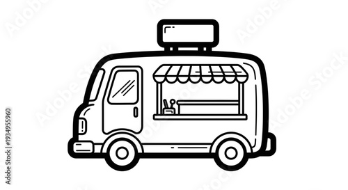 Food Truck Illustration - Mobile Kitchen