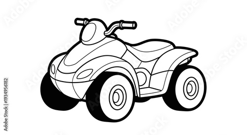 Quad Bike Outline Drawing