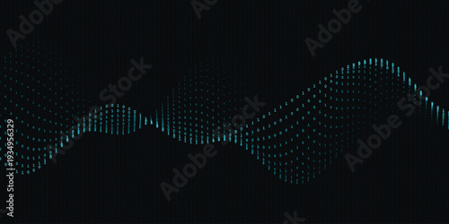 abstract blue particle wave technology background digital data flow futuristic big data visualization cyber network connection artificial intelligence technology concept modern tech wave backdrop