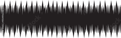Audio waveform pattern on a black and white background