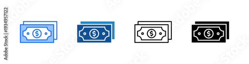 Money Multiple Style Icon Set 