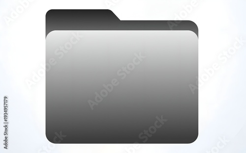 A gray folder icon on a white background for organization and storage