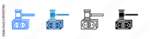 Tax Evasion Multiple Style Icon Set 