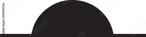 Simple black and white abstract geometric shape design element