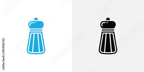 Blue and black pepper mill salt shaker kitchen cooking
