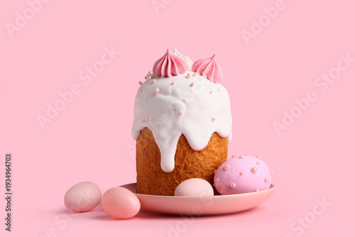 Sweet Easter cake with meri...