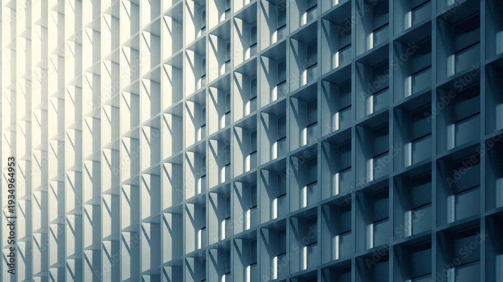 Obraz premium Modern Architectural Abstract Texture of Building Wall Panels