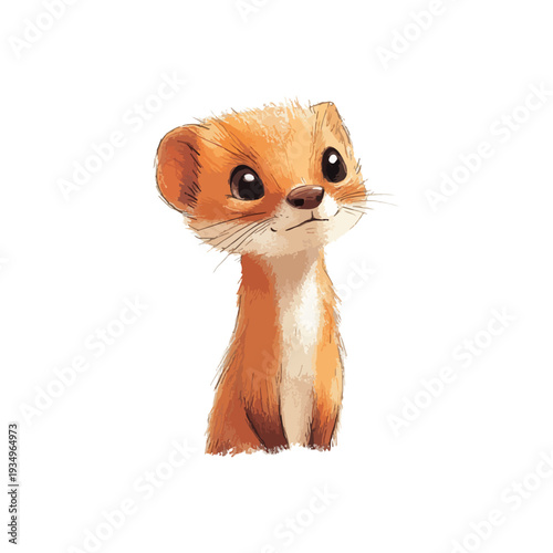 weasel hand drawn vector illustration