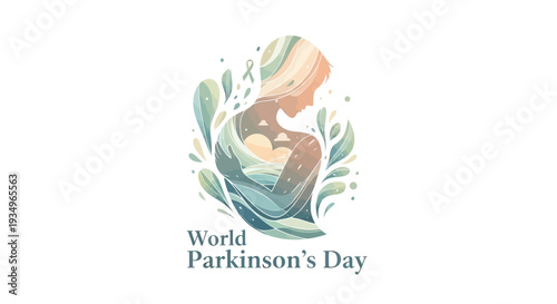 Parkinsons Awareness Illustration.