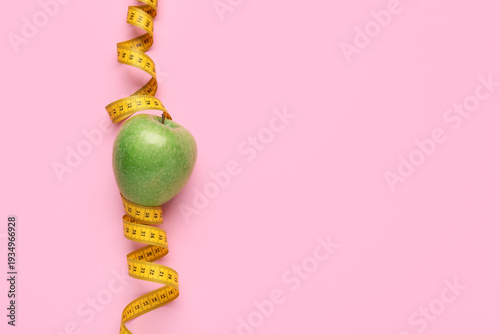 Fresh apple with yellow mea...