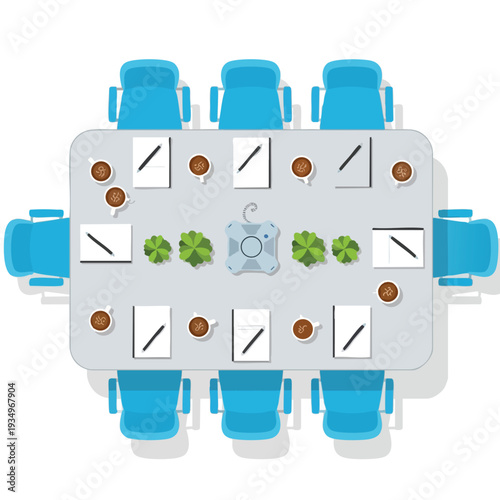 Modern Business Conference Room with Stylish Lounge Seating and Central Table