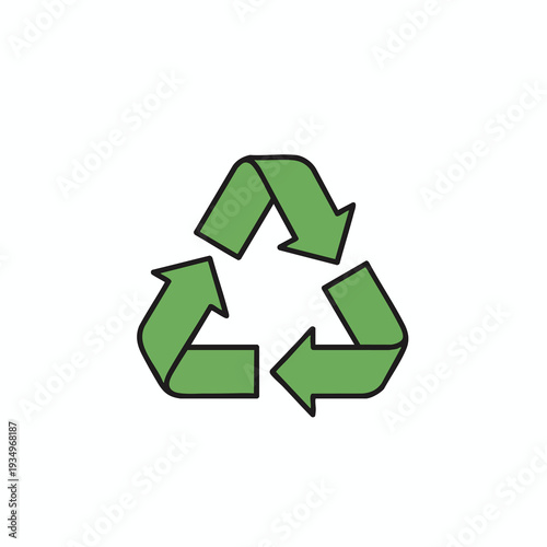 Eco Friendly Recycling Symbol for Sustainability and Waste Management