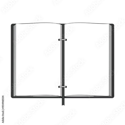 Open blank photo album for creative presentation or display