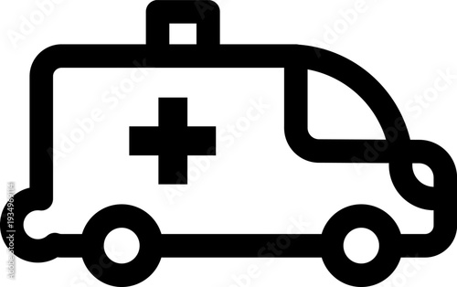 Ambulance Emergency Medical Transport Vehicle Icon