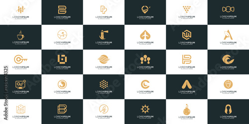 Abstract corporate business logo collection