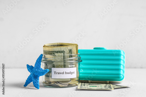 Money jar with starfish and...