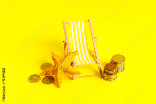 Toy deck chair with starfis...