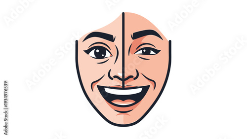 Cartoon Mask with Dual Expressions.
