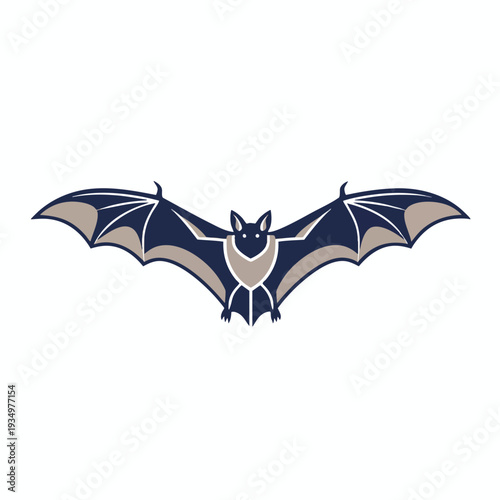 Stylish Cartoon Bat Illustration for Halloween Halloween Party and Spooky Decorations