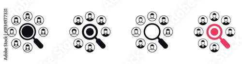 Human resources icon representing recruitment, talent acquisition, employee management, and workforce planning