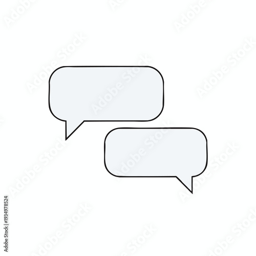 Simple Illustrated Speech Bubbles for Conversation or Communication Concept