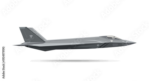Sleek Modern Fighter Jet Aircraft in Flight.
