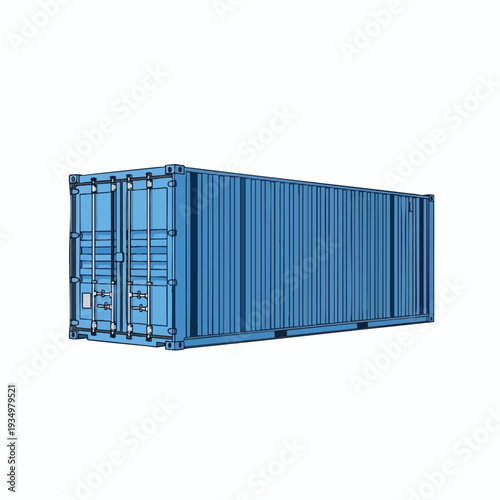 Modern Cargo Container for Shipping and Transportation