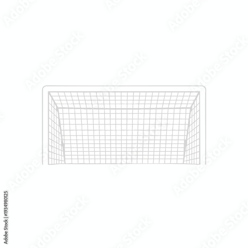 Empty Sports Goal Net on a Clear Sky Background for Fitness and Recreation Themes