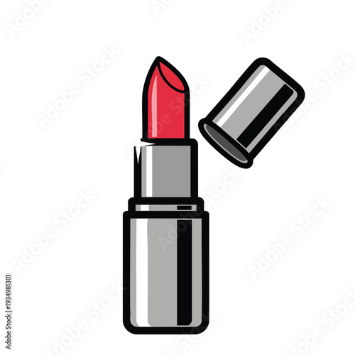 Red Lipstick Cosmetic Beauty Product Illustration