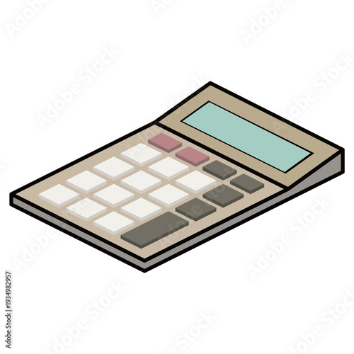 シンプルでかわいい電卓・計算機のイラスト