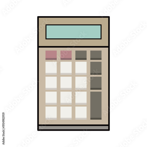 シンプルでかわいい電卓・計算機のイラスト