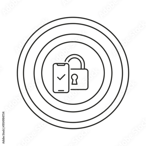 Secure mobile device with padlock for safe data protection