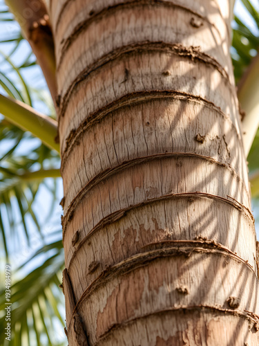 Palm tree bark in Florida wild, closeup