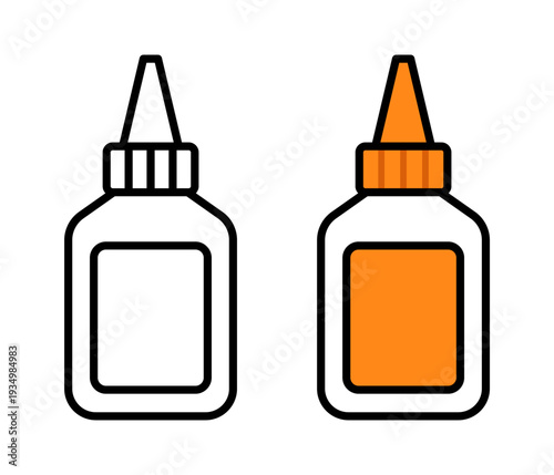 Vector Glue Flat Illustration