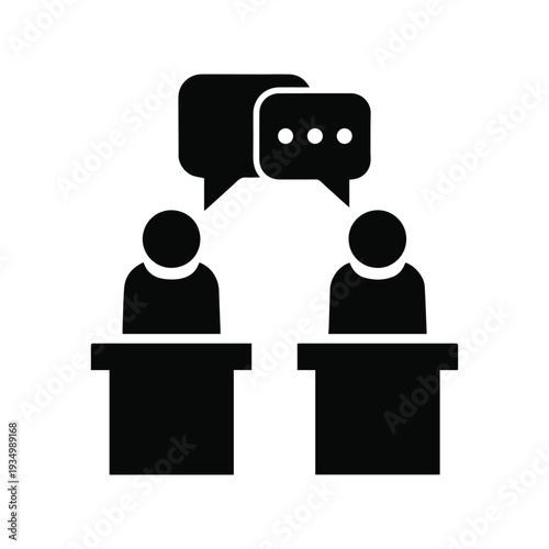 Presidential Discussion Flat Graphic Design