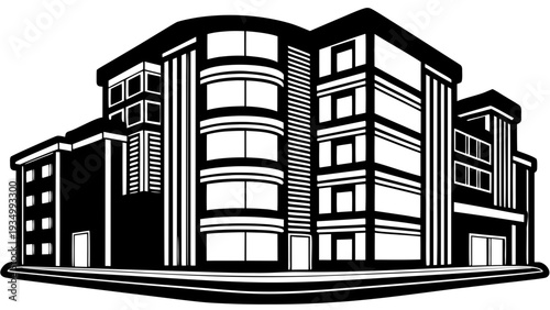 Modern multi-story building with sleek architectural design