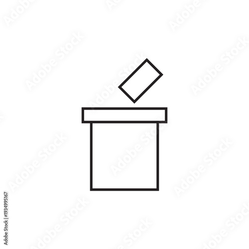 election ballot box icon