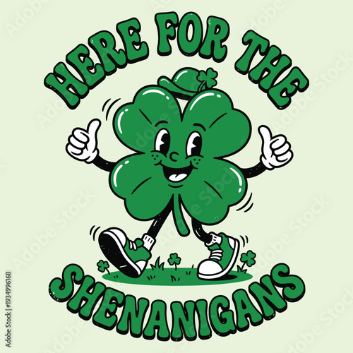 Here for The Shenanigans Kids Boys Girls T-Shirt