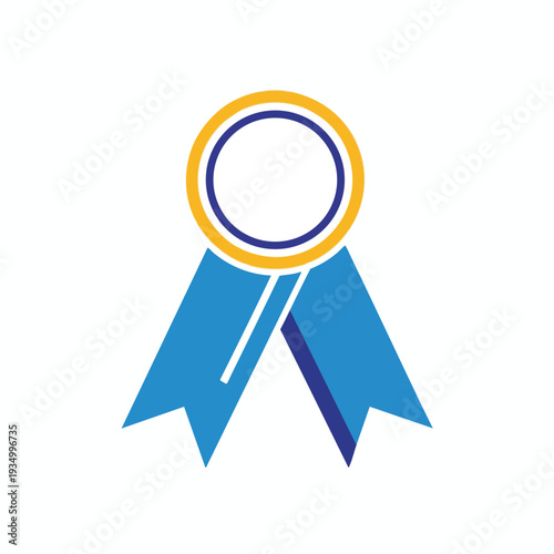 Elegant Award Ribbon for Recognition and Achievement